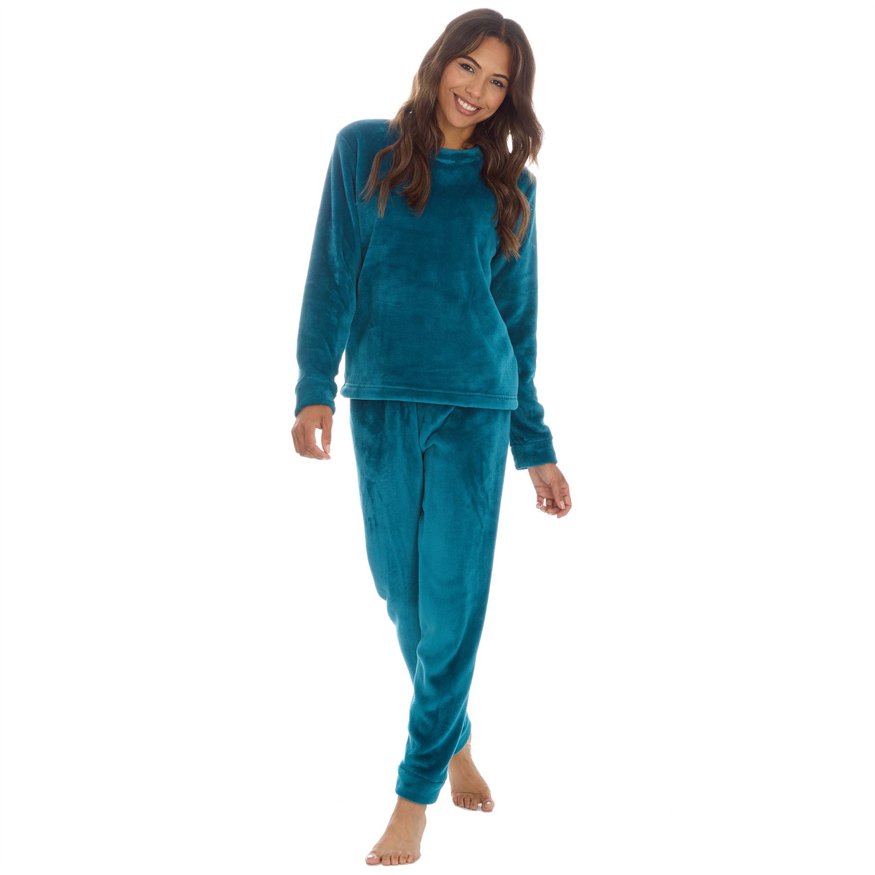 Juego de pijamas de lana de franela brillante para mujer/damas talla 8-22 - Imagen 49 de 49