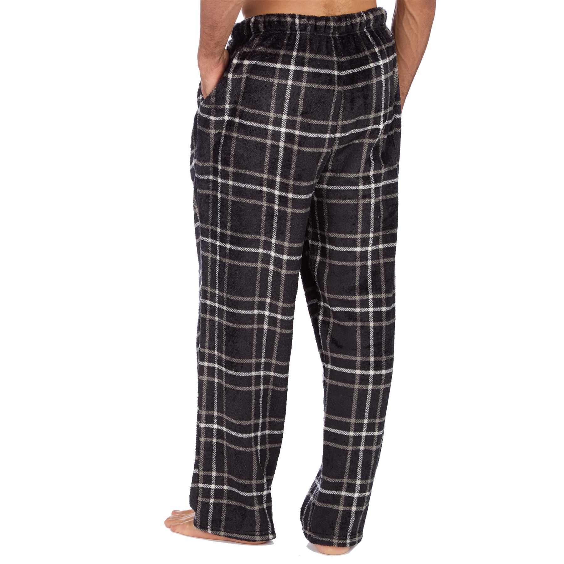 Mens Fleece Pyjama Bottoms Lounge Pants PJs Gaming Check Size S-XXL - Picture 18 of 51