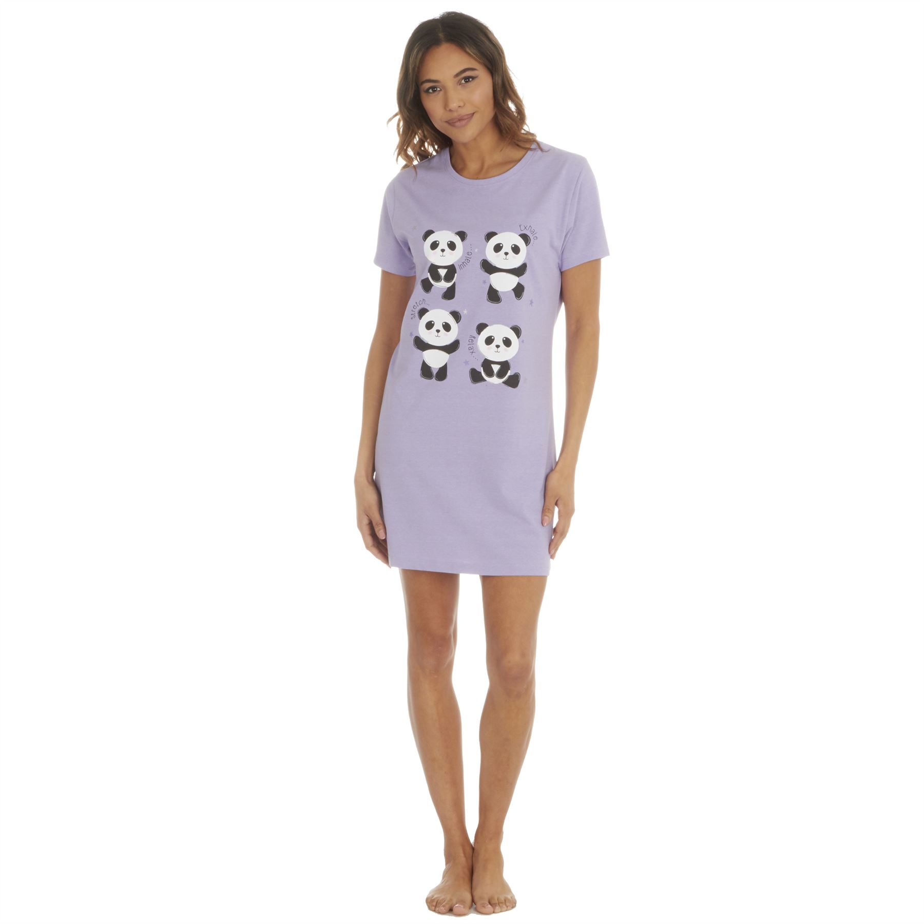 Damen/Damen Slogan Nachtkleid Nachthemd S-XL Größe 8-22 - Bild 7 von 10