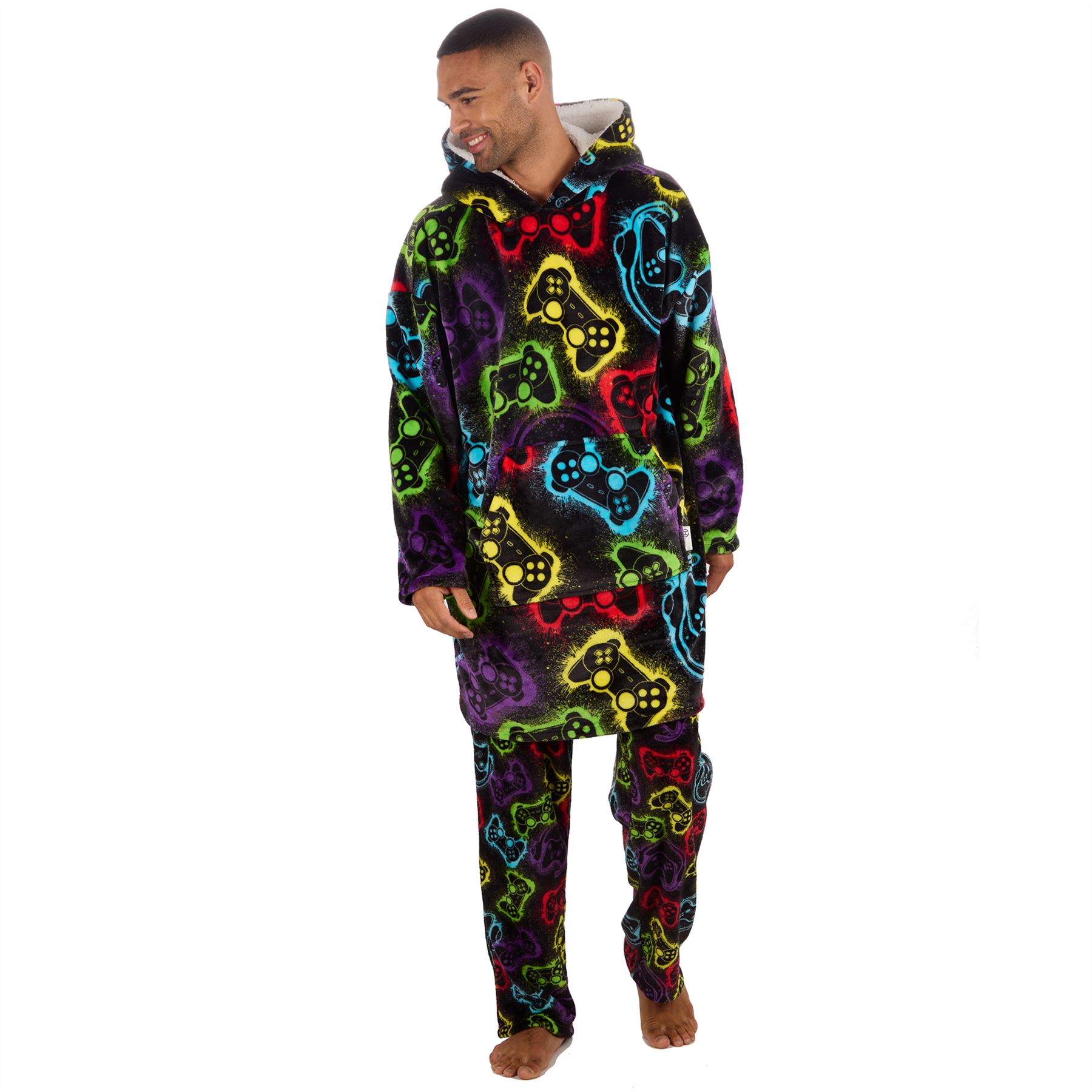 Hombres Mujeres Sudadera con Capucha de Gran Tamaño Polar Manta con Capucha Adulto Juego Jugador Bata Camuflada - Imagen 32 de 48