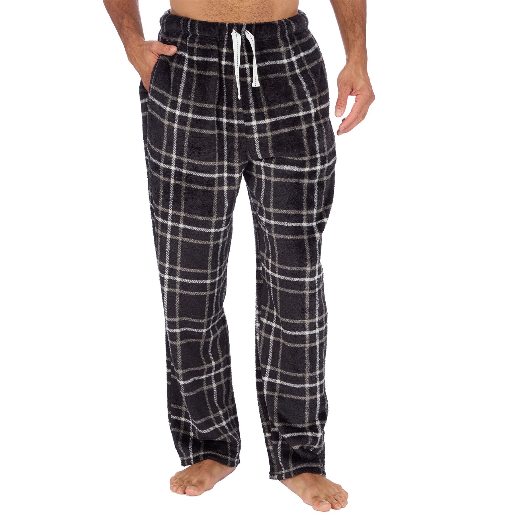 Mens Fleece Pyjama Bottoms Lounge Pants PJs Gaming Check Size S-XXL - Picture 13 of 51