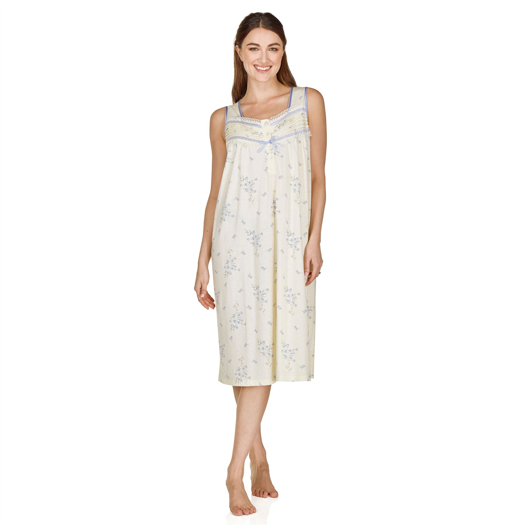 Camisón floral jersey sin mangas para mujer/dama talla 10-20 - Imagen 24 de 27