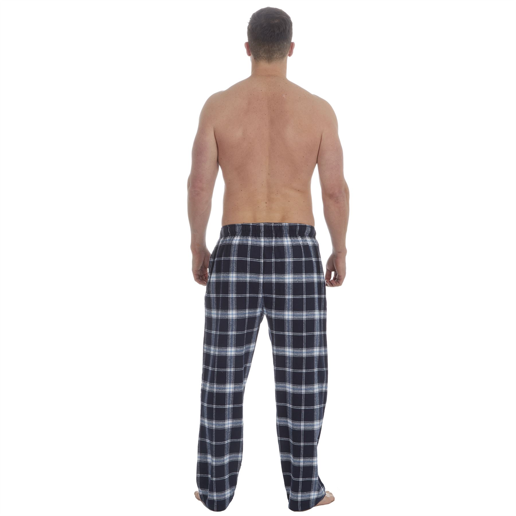 Pantalones/pijama de franela a cuadros para hombre 100 % algodón cepillado talla S-3XL - Imagen 14 de 26