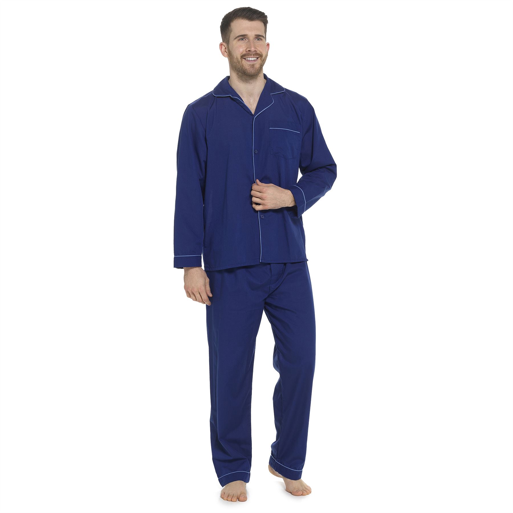 Juego de pijamas tradicionales de polialgodón para hombre PJ hospital - Imagen 6 de 7