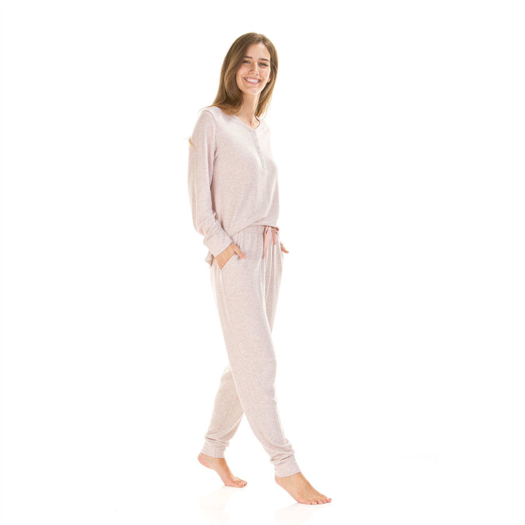 Ladies Brushed Pyjamas Long Sleeve Pyjama Set Size 8-22 - Picture 26 of 27
