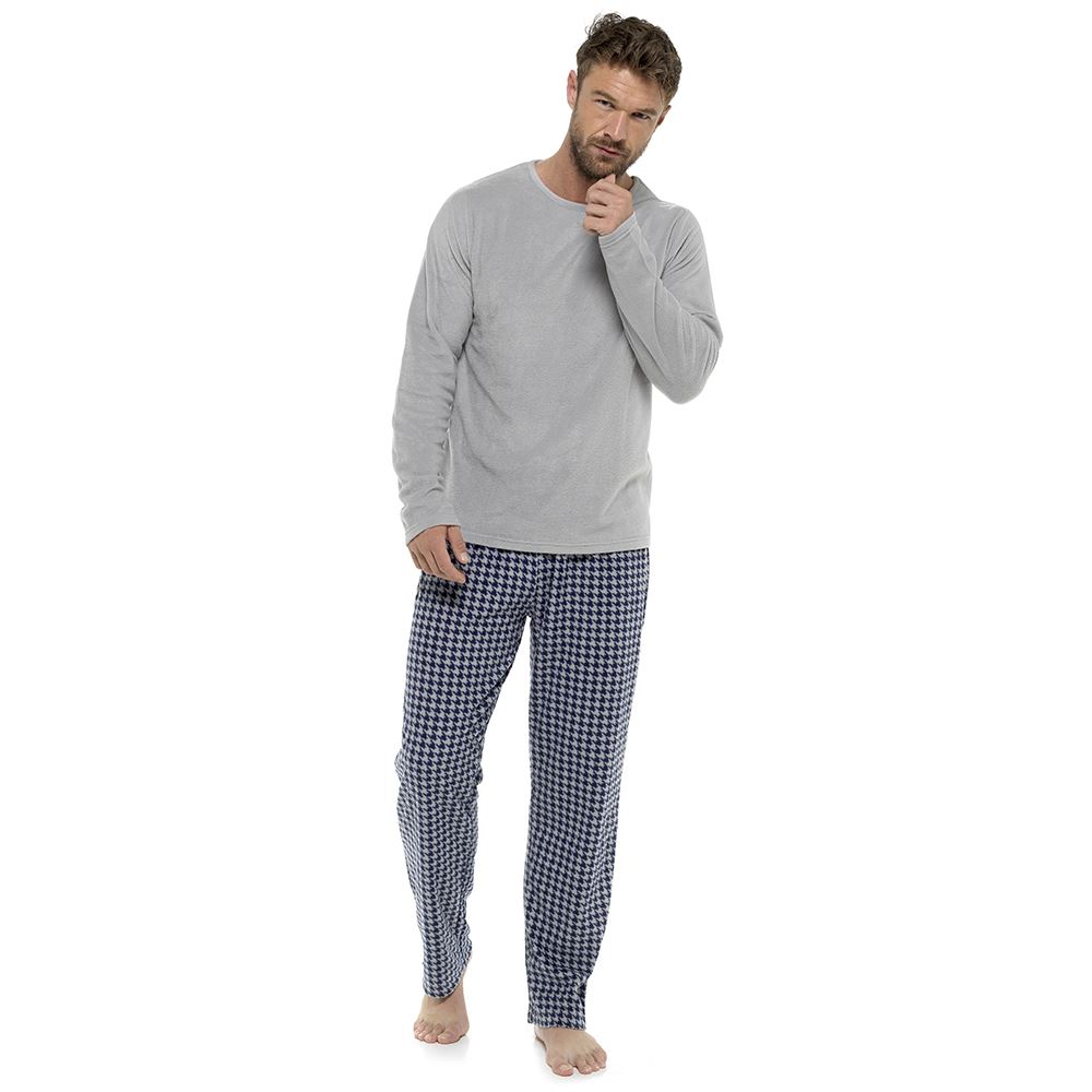 Mens Fleece Pyjamas Set Thermal Pajama PJ Warm Winter Nightwear - Picture 8 of 27