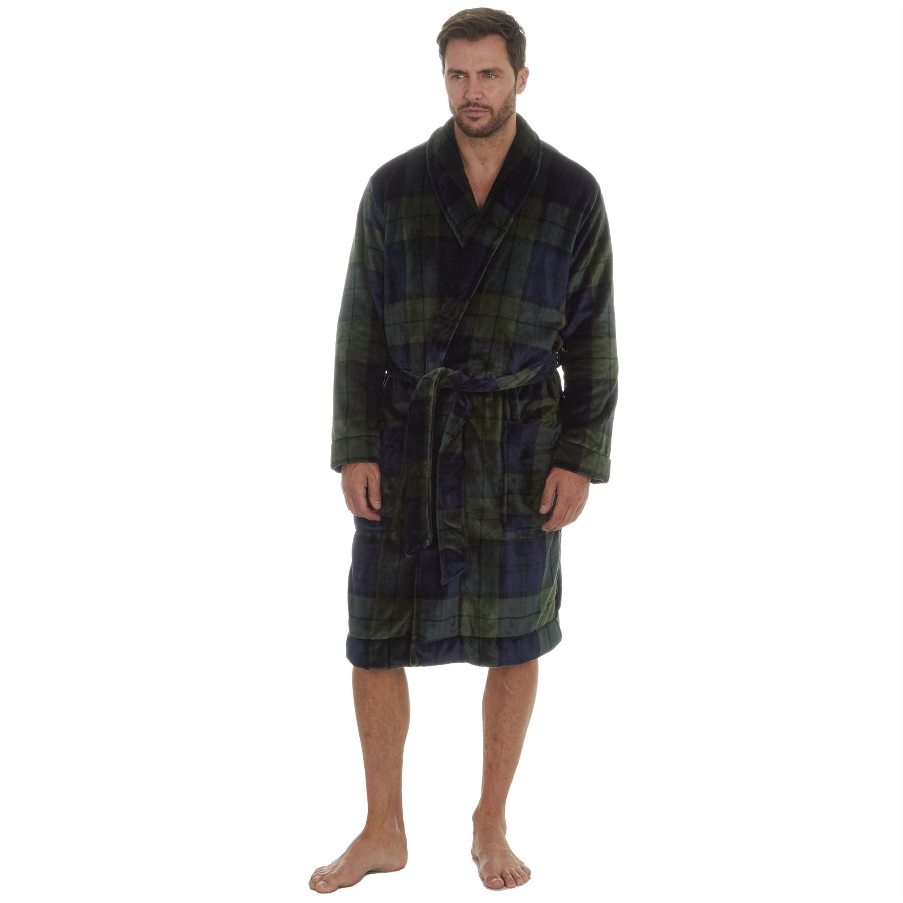 Vestido de lana de lujo para hombre súper suave manga larga cálido abrigo para casa - Imagen 17 de 22