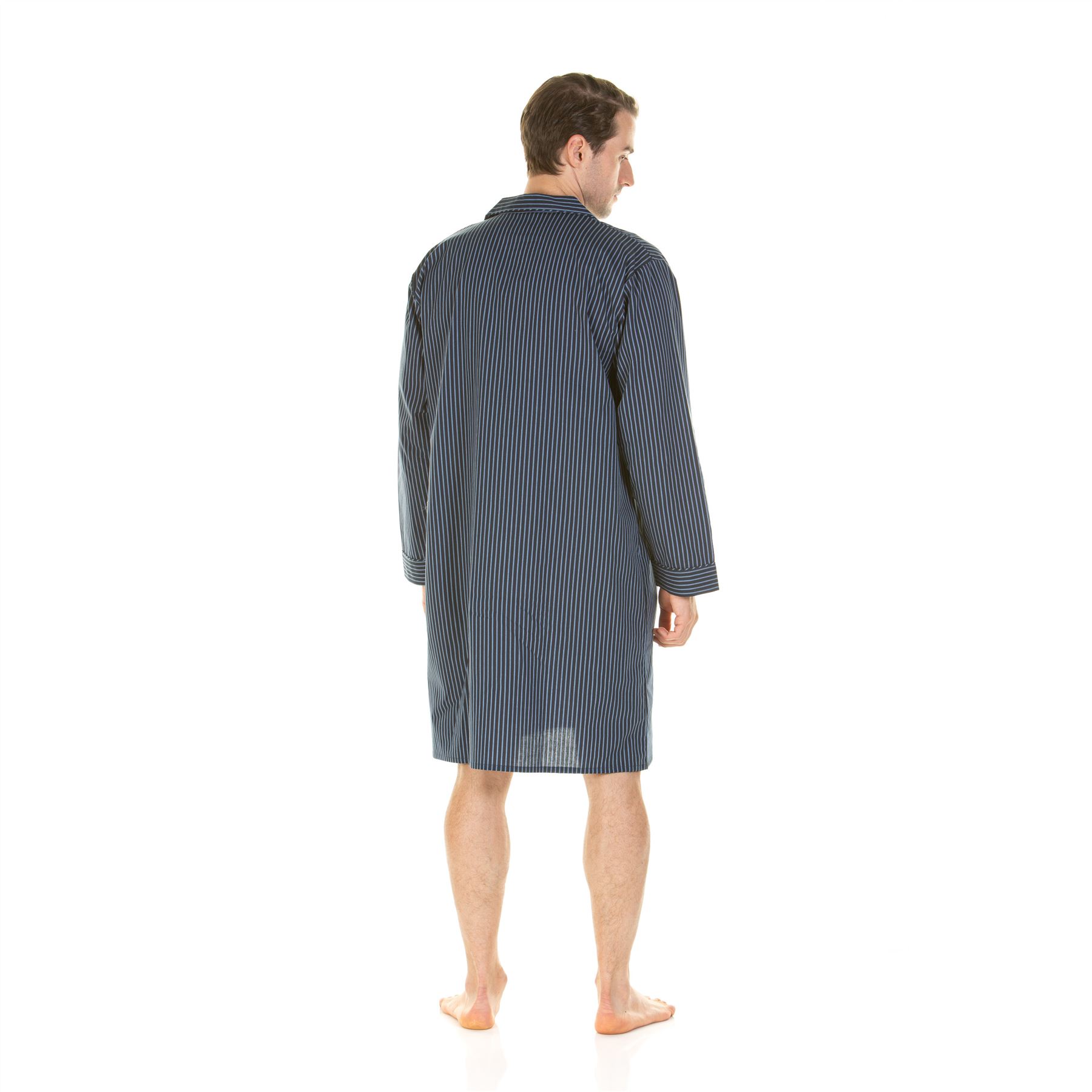Camisón Haigman Para Hombre Manga Larga 100% Algodón Cuadros/Rayas Talla M, L, XL, XXL - Imagen 15 de 17