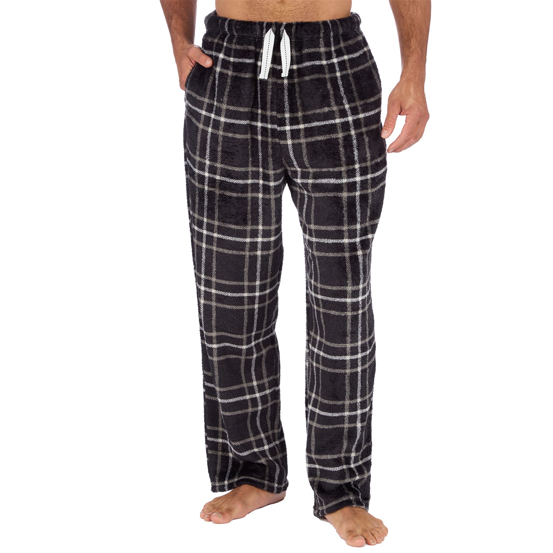 Mens Fleece Pyjama Bottoms Lounge Pants PJs Gaming Check Size S-XXL - Picture 14 of 51