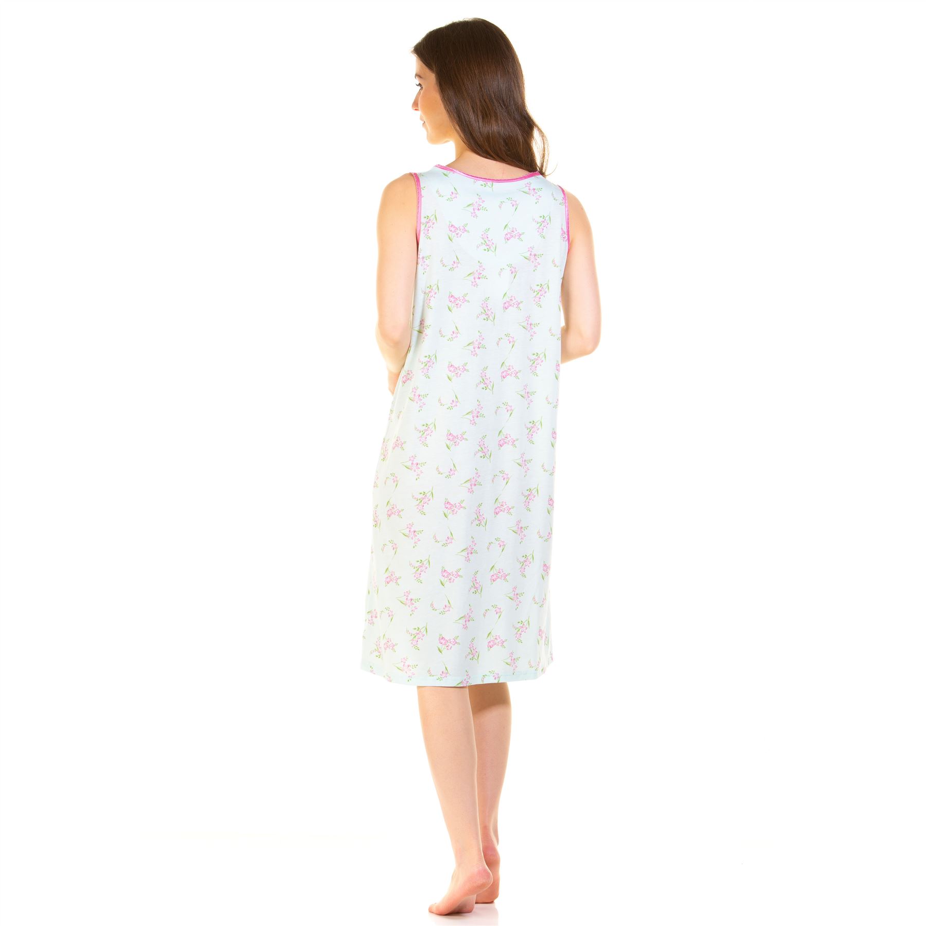 Camisón floral jersey sin mangas para mujer/dama talla 10-20 - Imagen 11 de 27