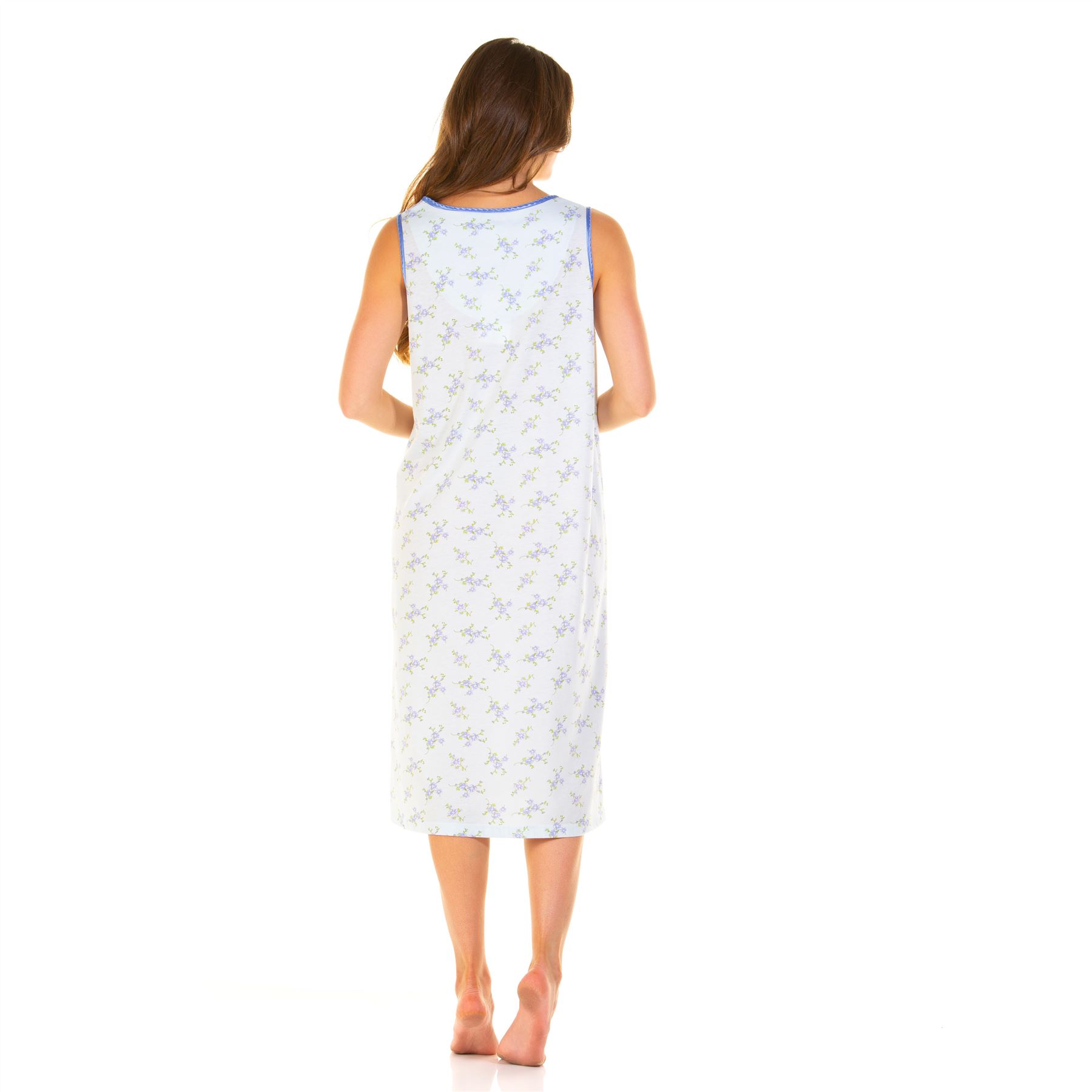 Camisón floral jersey sin mangas para mujer/dama talla 10-20 - Imagen 15 de 27