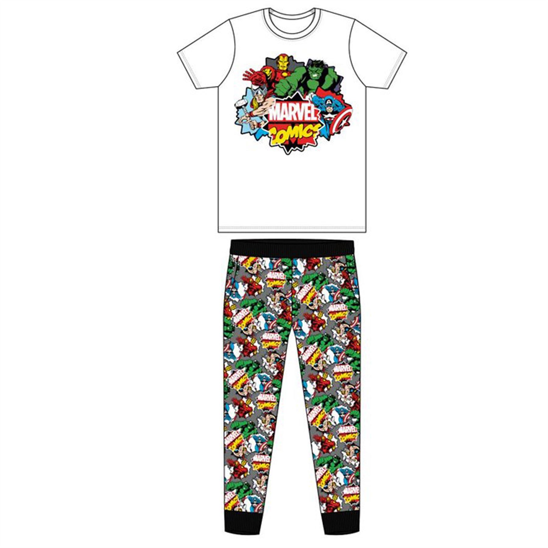Mens/Boys Character Pyjamas PJ Set Jersey Cotton Size S,M,L,XL eBay