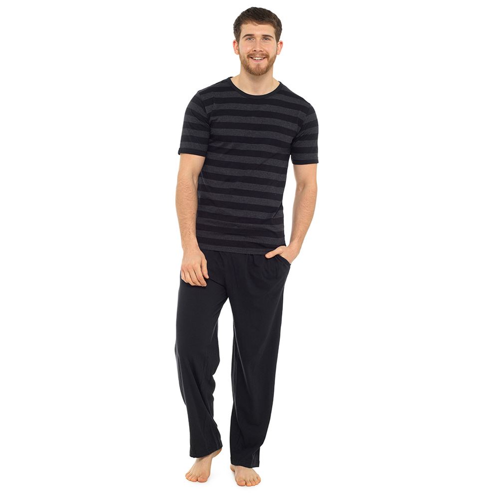 Mens Boys Cotton Pyjamas Short/Long Sleeve Nightwear Pyjama Set PJs Size M-XXL - Picture 4 of 29
