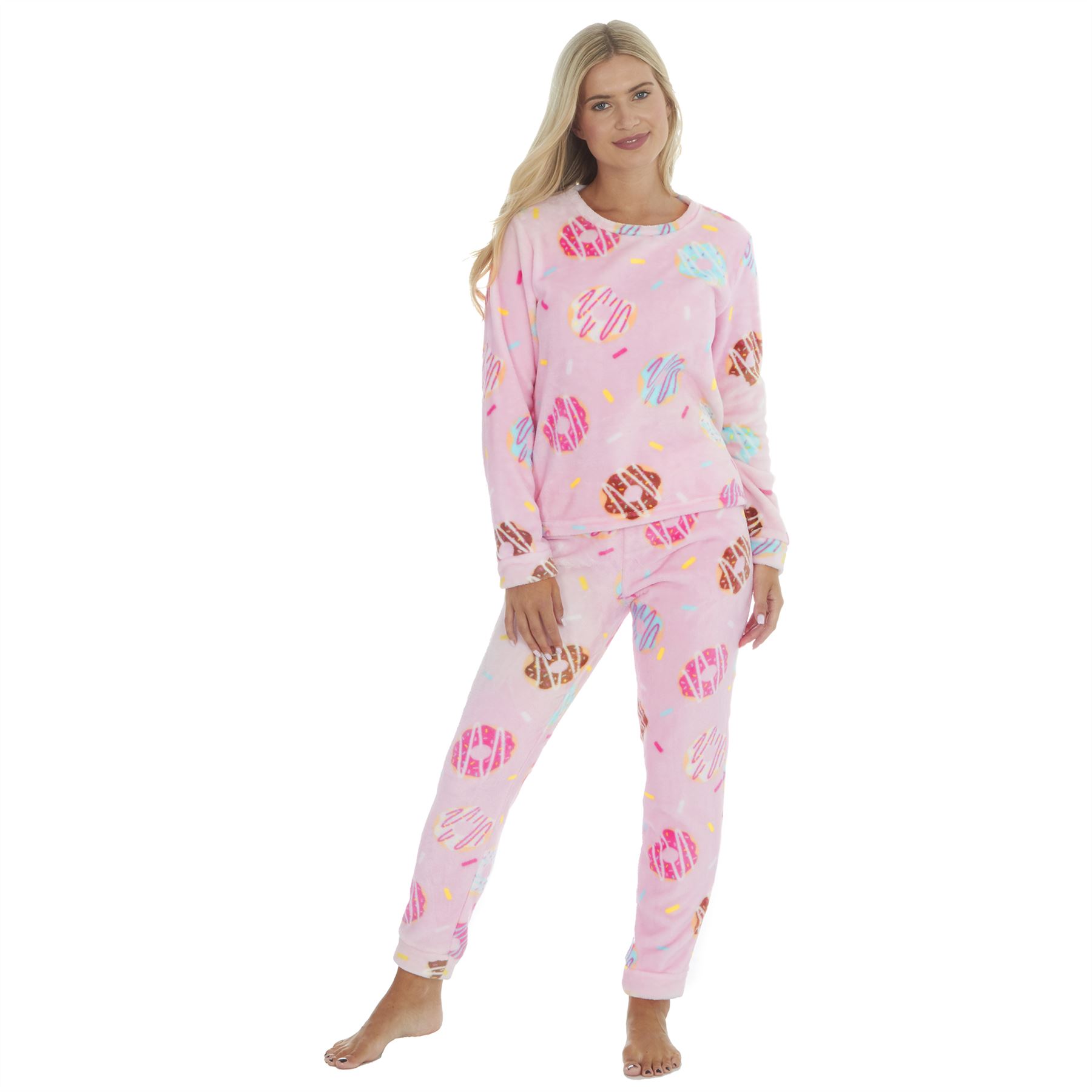 Juego de pijamas de lana de franela brillante para mujer/damas talla 8-22 - Imagen 45 de 49