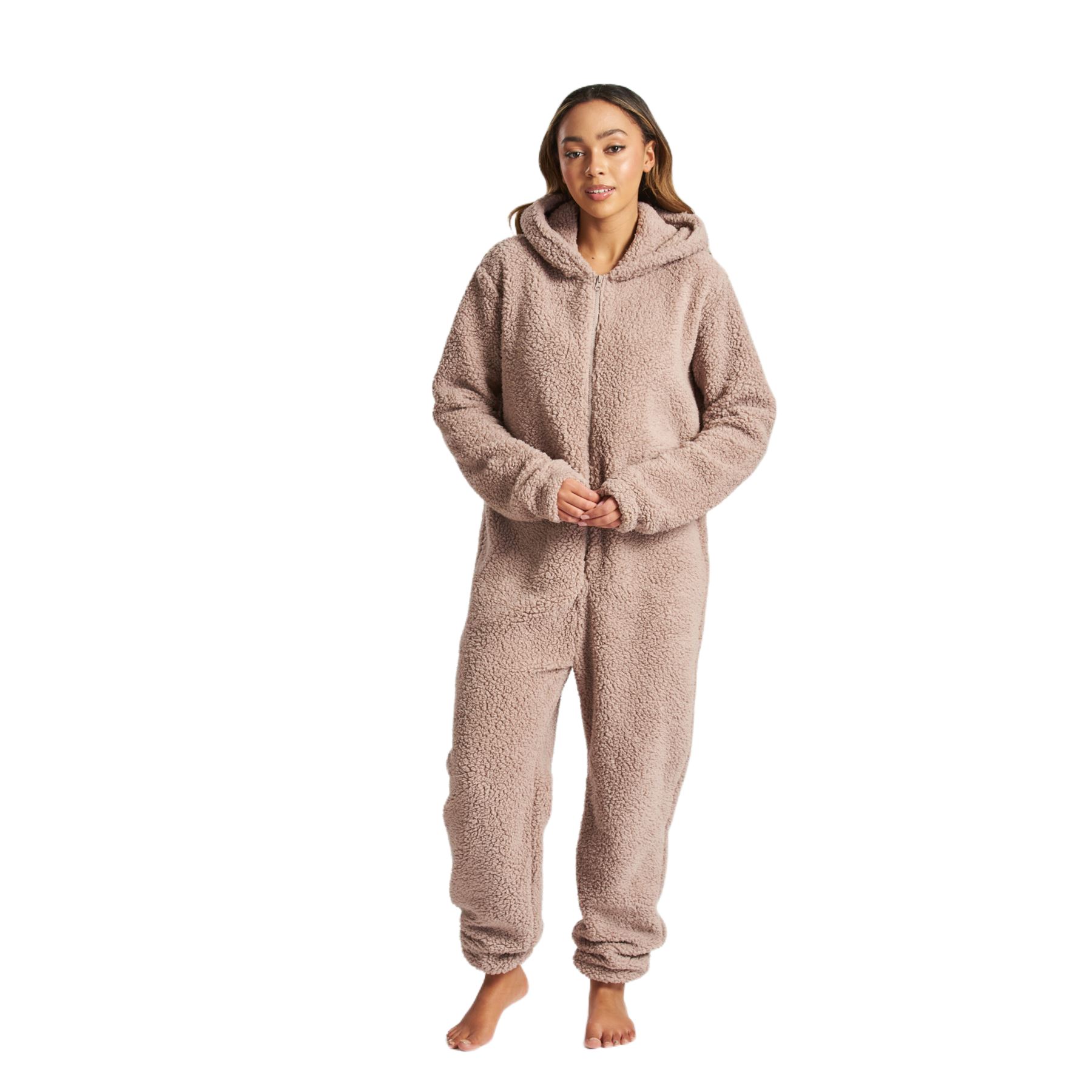 Ladies/Womens/Girls Fleece All In One Pyjamas Outfit Costume Hood Size 6-22 - Picture 42 of 215