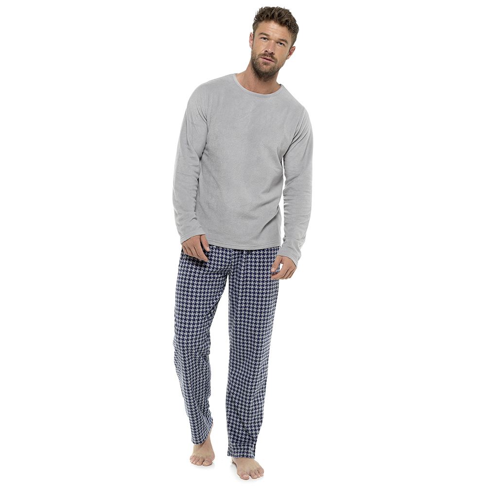Mens Fleece Pyjamas Set Thermal Pajama PJ Warm Winter Nightwear - Picture 7 of 27