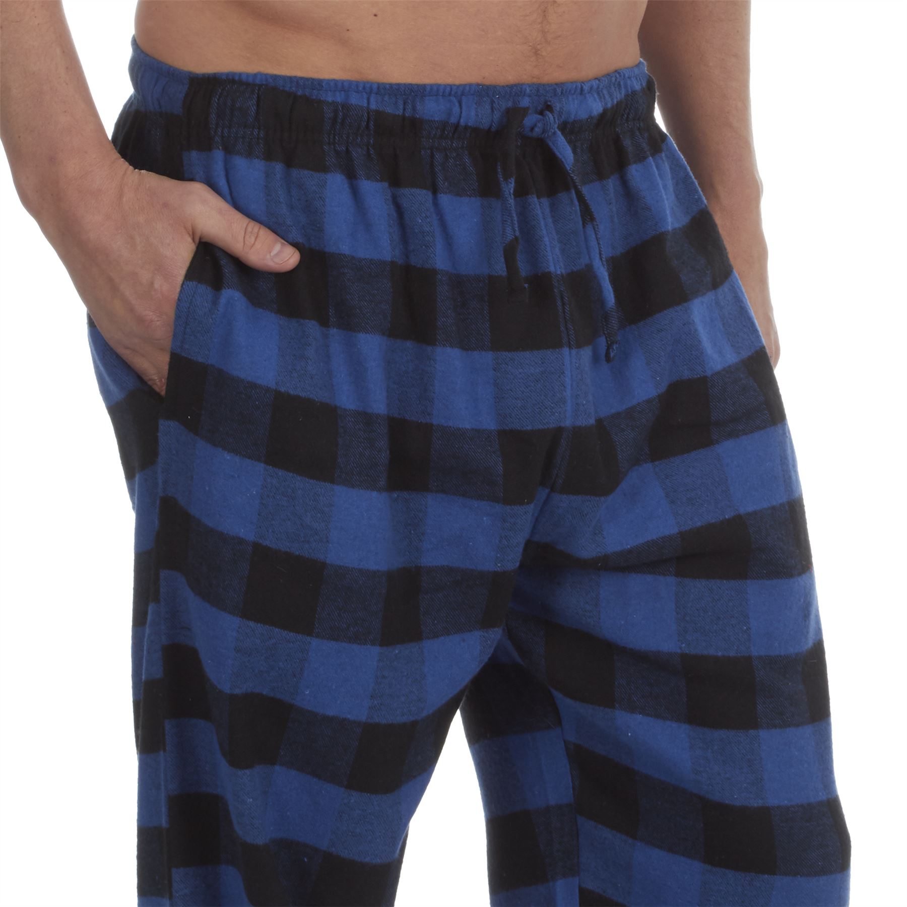 Pantalones/pijama de franela a cuadros para hombre 100 % algodón cepillado talla S-3XL - Imagen 26 de 26