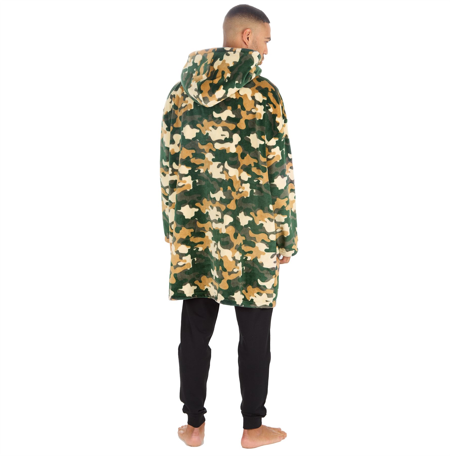 Hombres Mujeres Sudadera con Capucha de Gran Tamaño Polar Manta con Capucha Adulto Juego Jugador Bata Camuflada - Imagen 14 de 48