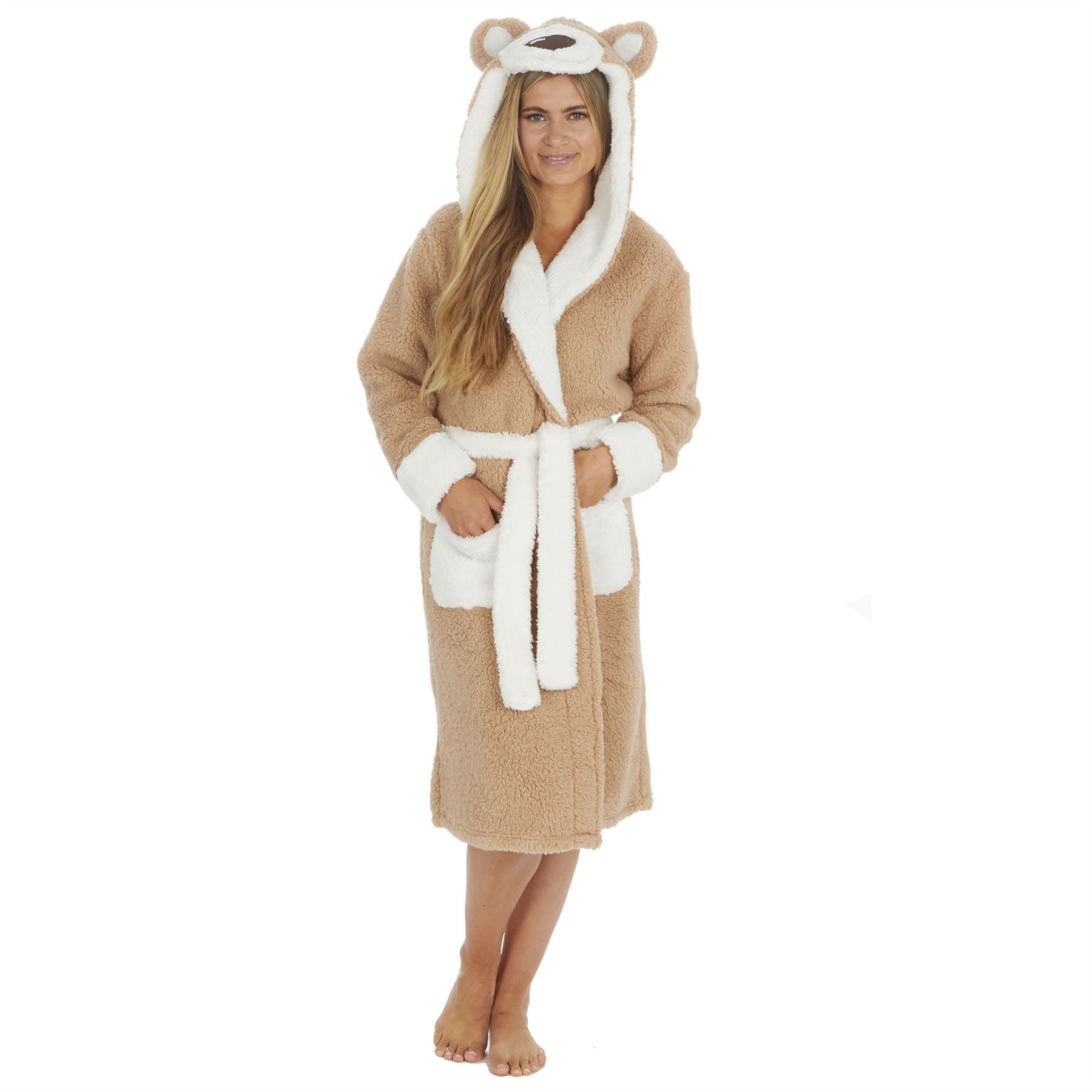 Womens Dressing Gown Robe Ladies Girls Super Soft Fleece Bathrobe Size 8 - 32 - Picture 81 of 83