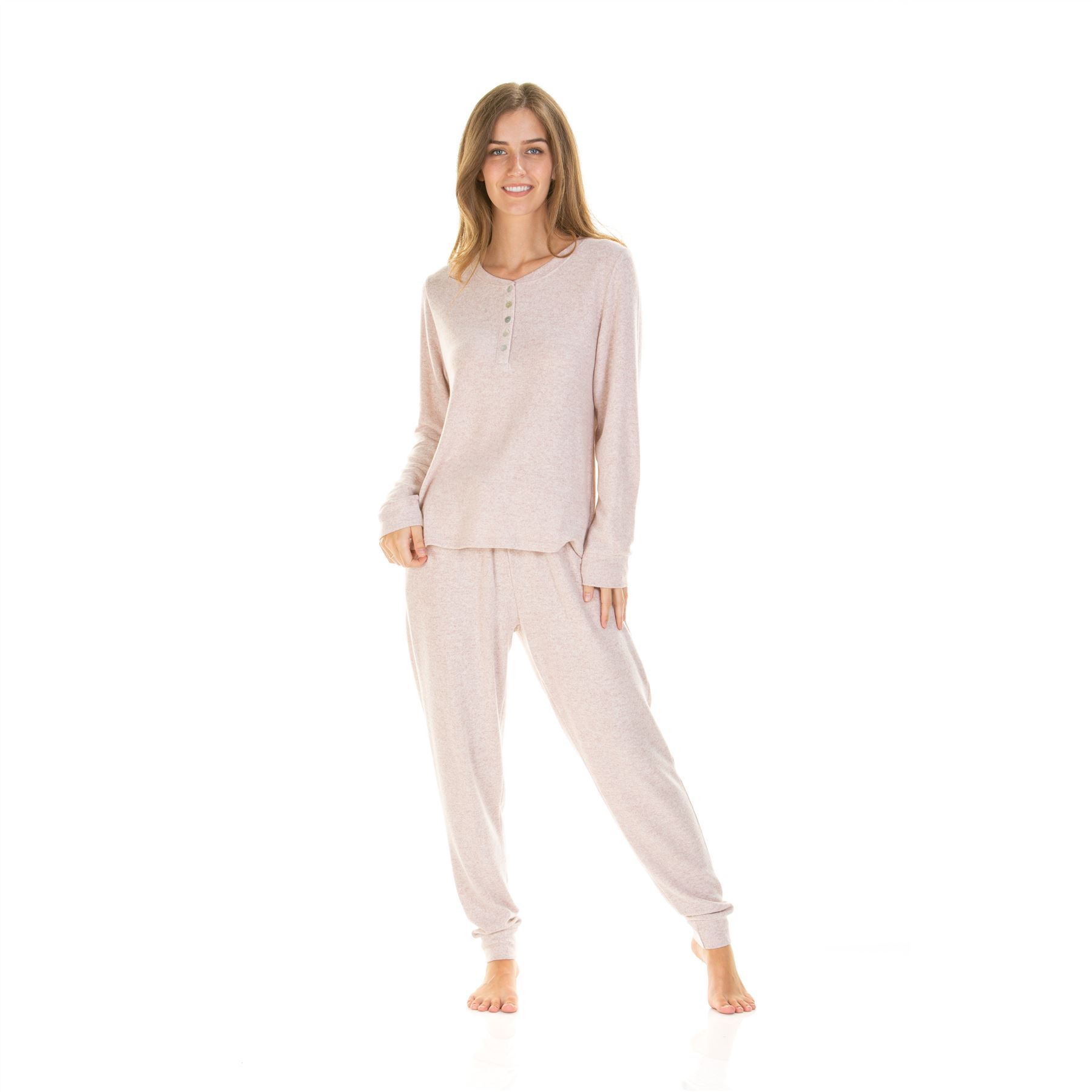 Ladies Brushed Pyjamas Long Sleeve Pyjama Set Size 8-22 - Picture 24 of 27