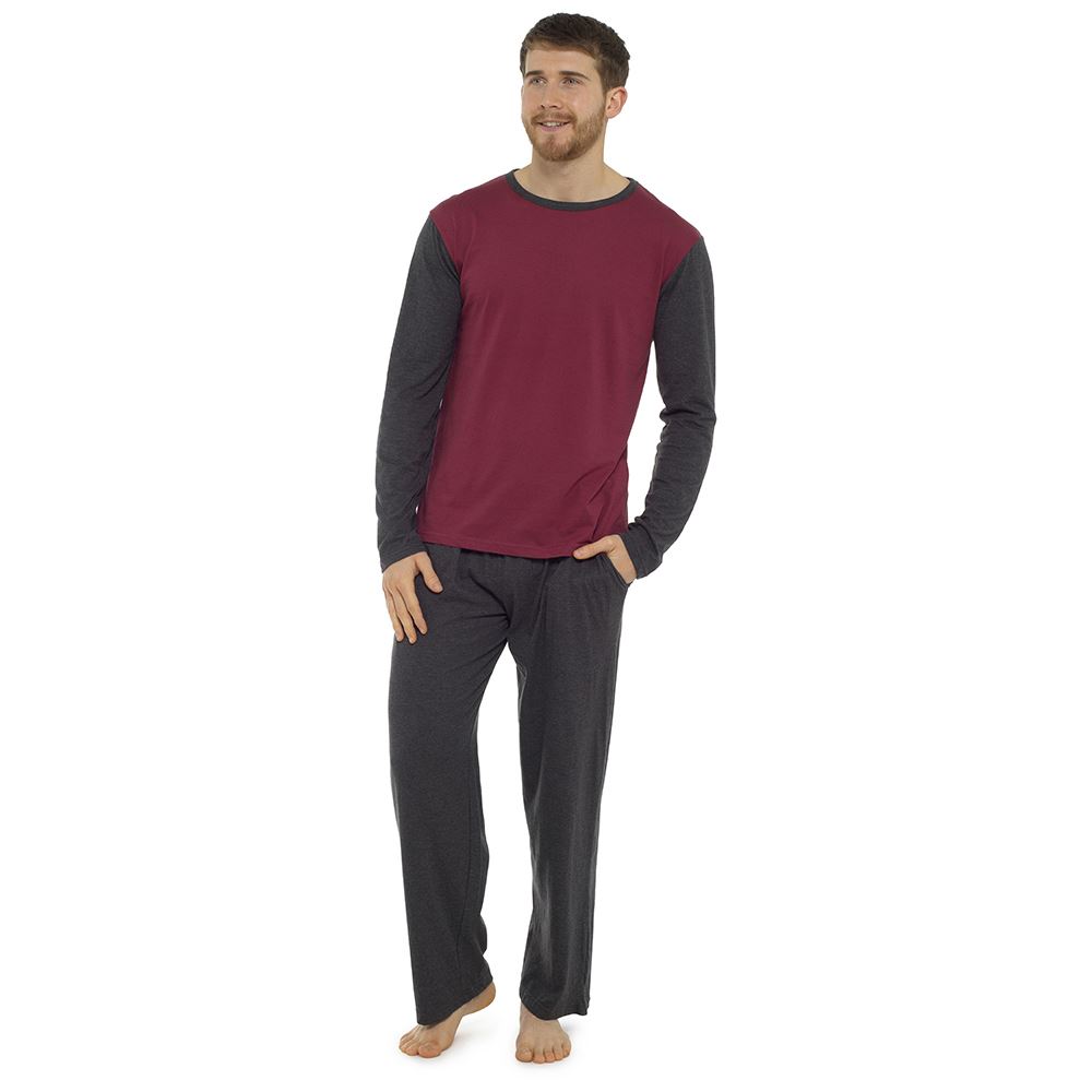Mens Boys Cotton Pyjamas Short/Long Sleeve Nightwear Pyjama Set PJs Size M-XXL - Picture 17 of 29