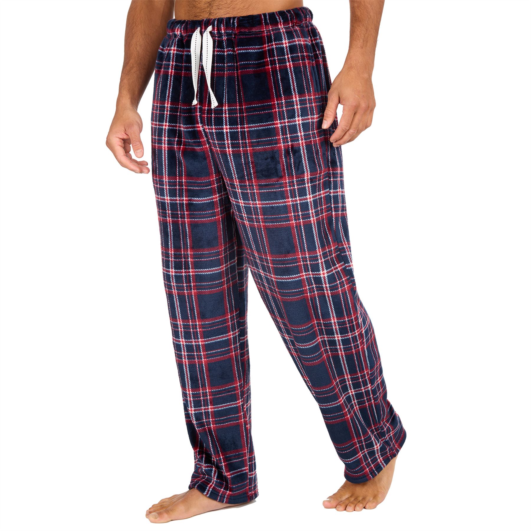 Pantalones de salón de lana para hombre Pantalones de pijama Pijamas Juegos Cuadros Talla S-XXL - Imagen 34 de 41