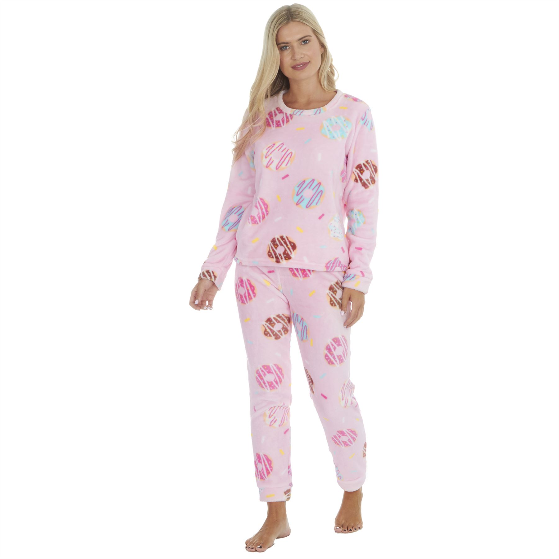 Juego de pijamas de lana de franela brillante para mujer/damas talla 8-22 - Imagen 46 de 49