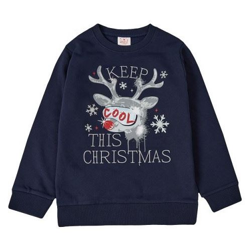 Kids Christmas Jumper Boys Girls Sweatshirt Green/Navy/Red Age 2-13 Years - Picture 20 of 34