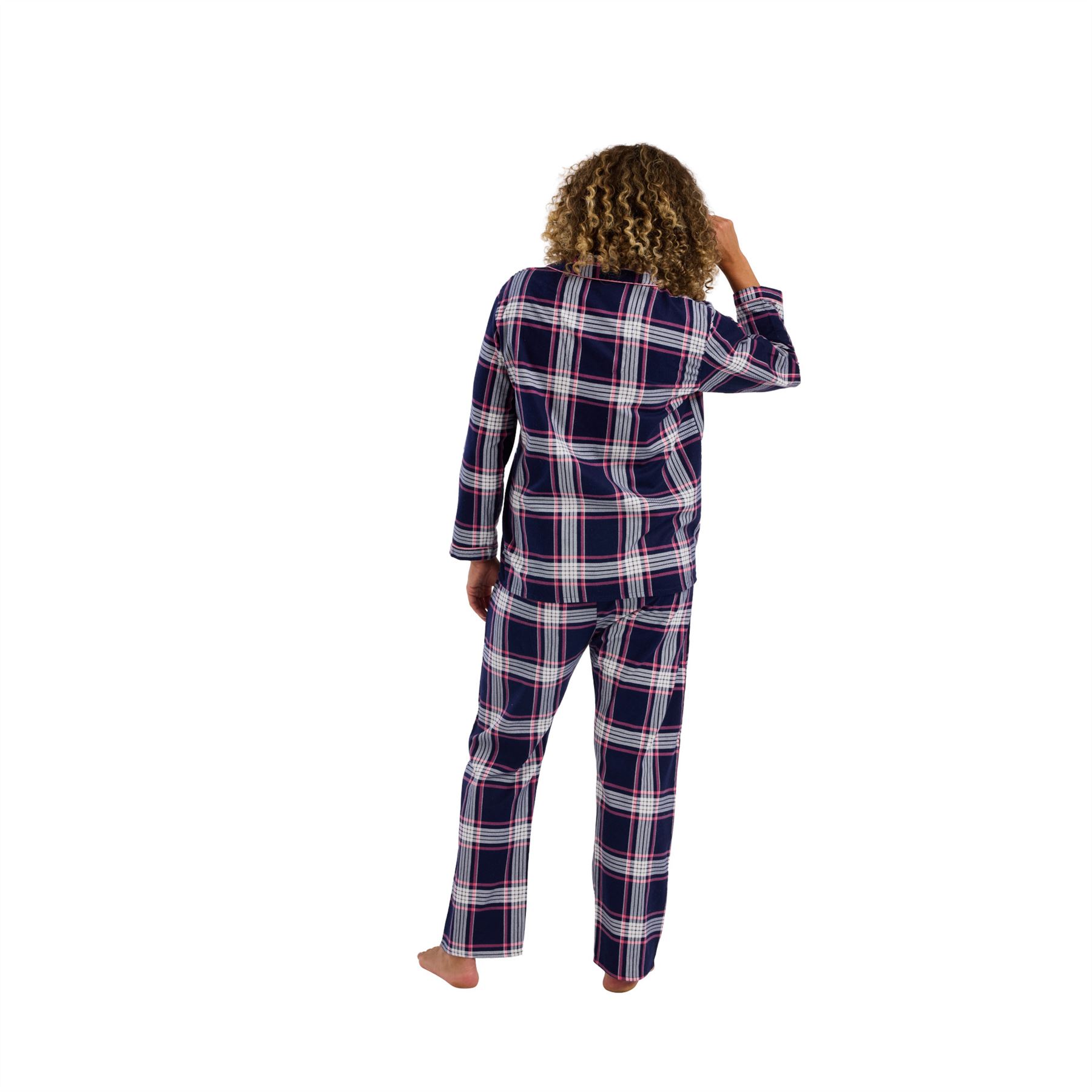 100% Brushed Cotton Pyjamas Ladies Winceyette Pyjama Set Size 8-26 - Picture 49 of 104