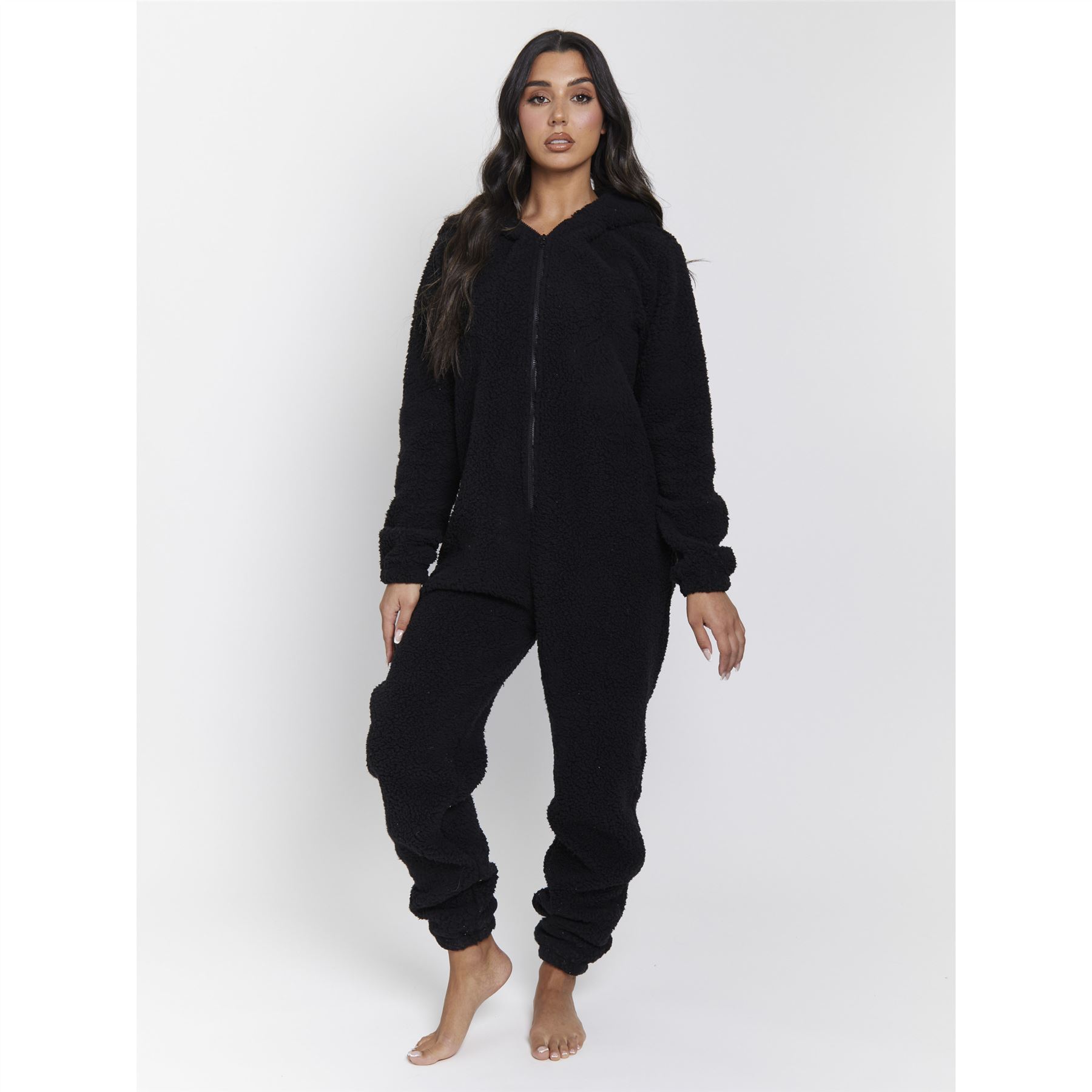 Ladies/Womens/Girls Fleece All In One Pyjamas Outfit Costume Hood Size 6-22 - Picture 24 of 215