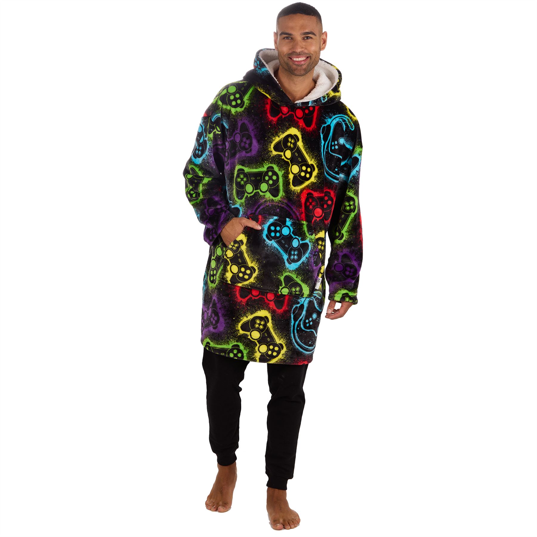 Hombres Mujeres Sudadera con Capucha de Gran Tamaño Polar Manta con Capucha Adulto Juego Jugador Bata Camuflada - Imagen 33 de 48