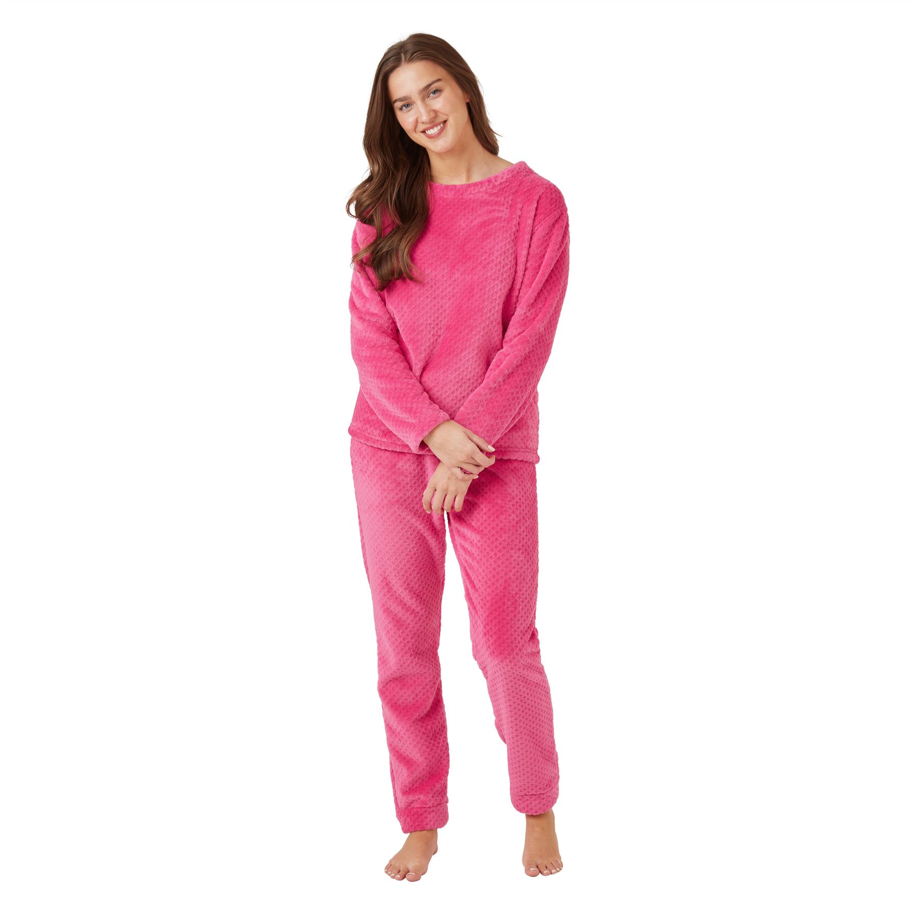 Conjunto de pijama de lana brillante Burnout para damas y mujeres talla 8-18 - Imagen 4 de 7