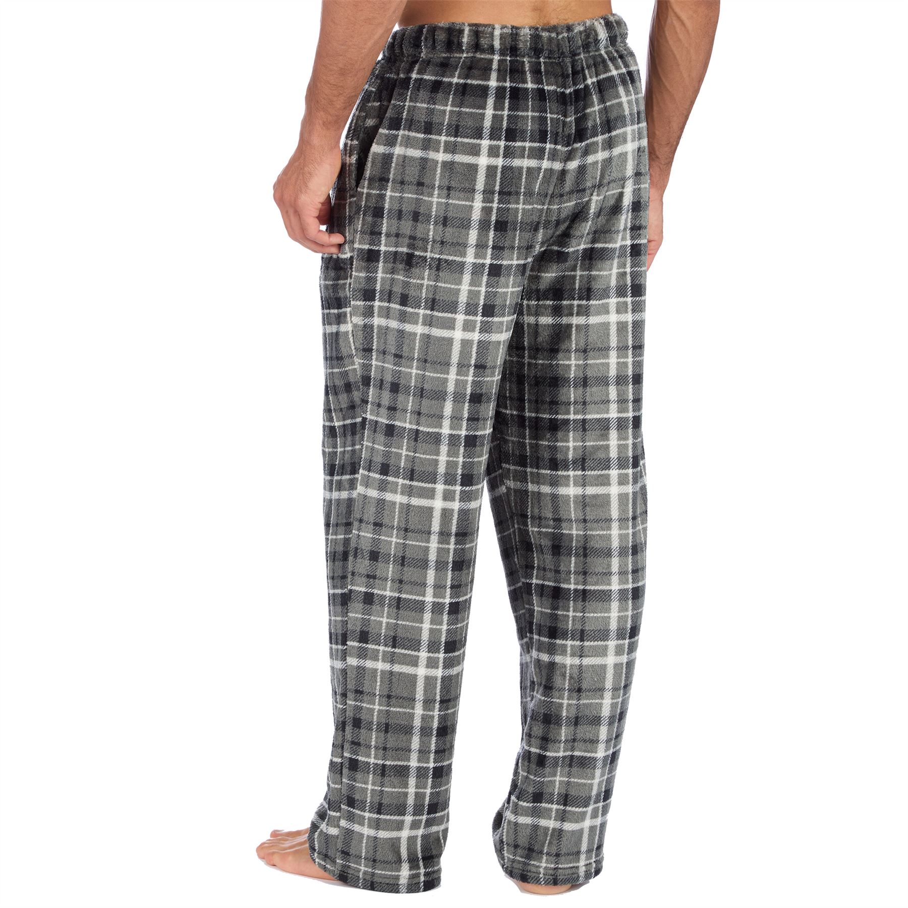 Mens Fleece Pyjama Bottoms Lounge Pants PJs Gaming Check Size S-XXL - Picture 44 of 51