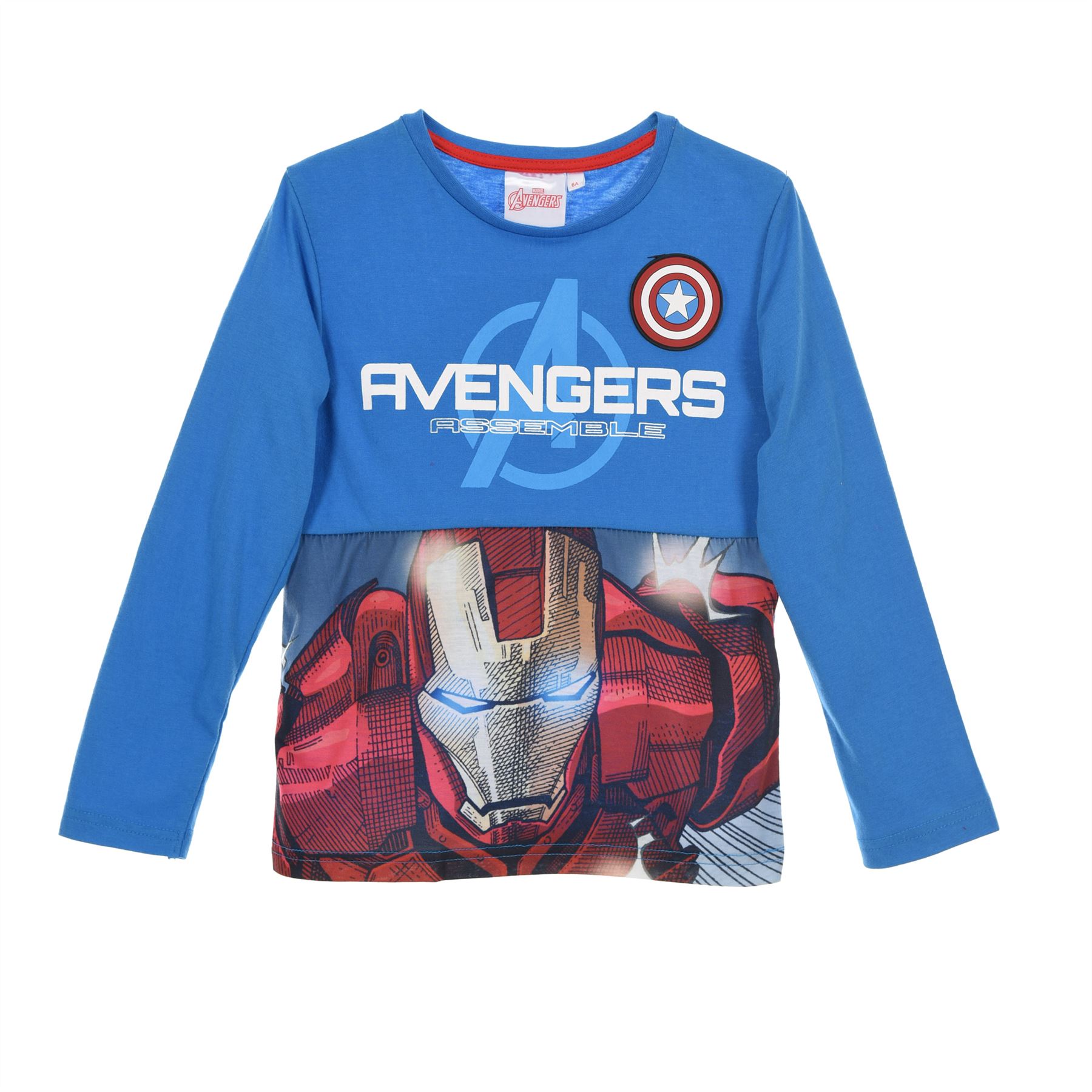 Niños Niños Oficial Marvel Avengers Camiseta Mangas Largas Edad 4-10 Años NUEVA - Imagen 2 de 7