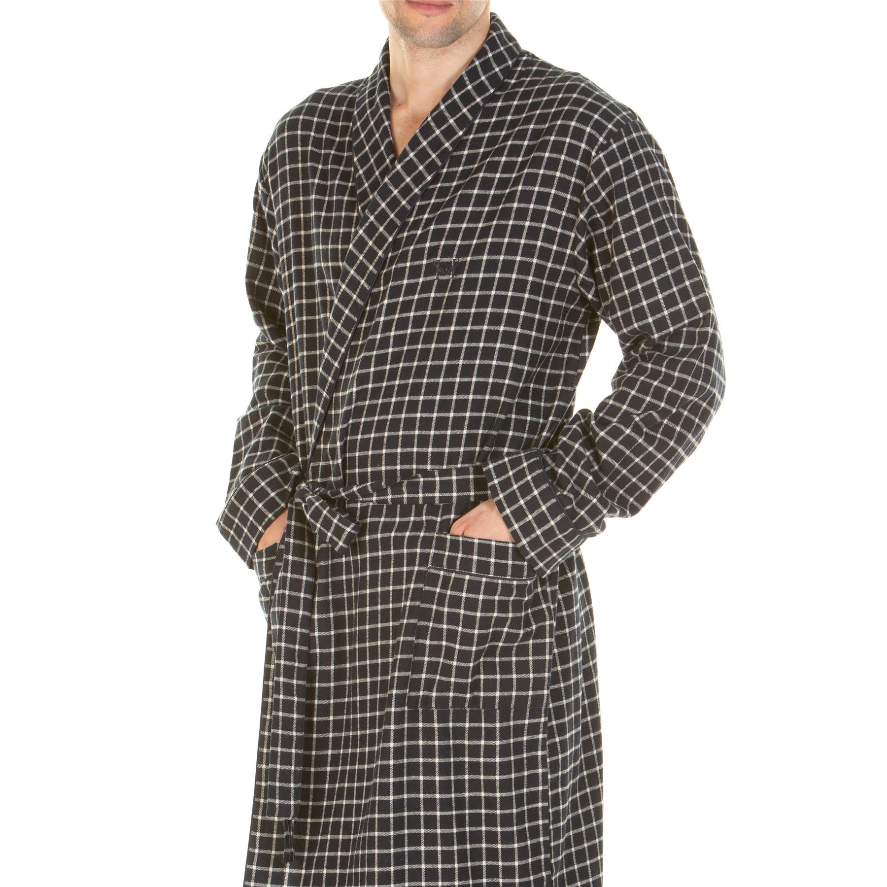 Bata de hombre Haigman 100 % algodón cepillado talla M, L, XL, XXL - Imagen 24 de 24