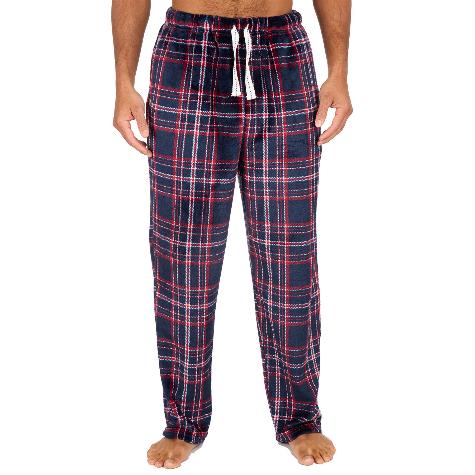 Pantalones de salón de lana para hombre Pantalones de pijama Pijamas Juegos Cuadros Talla S-XXL - Imagen 36 de 41