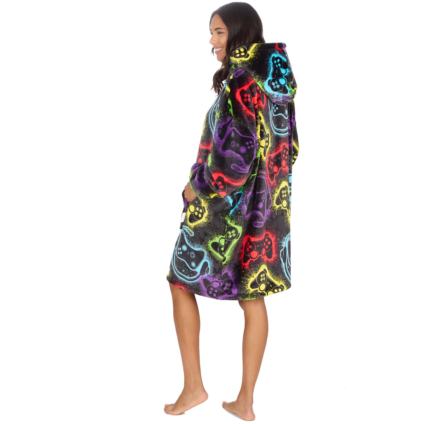 Hombres Mujeres Sudadera con Capucha de Gran Tamaño Polar Manta con Capucha Adulto Juego Jugador Bata Camuflada - Imagen 37 de 48