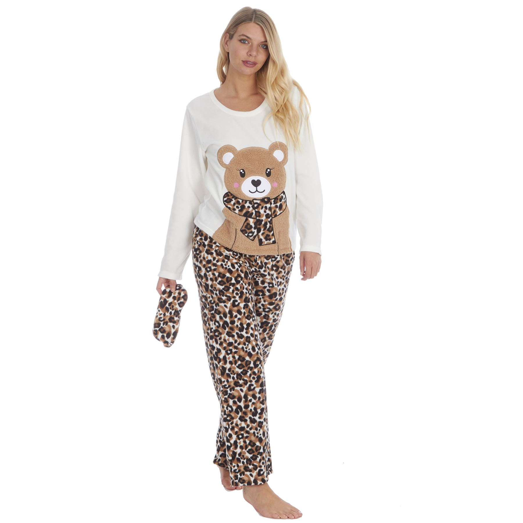 Womens/Ladies Fleece Thermal Pyjamas Pyjama PJs Winter Nightwear Set Size 8-22 | eBay