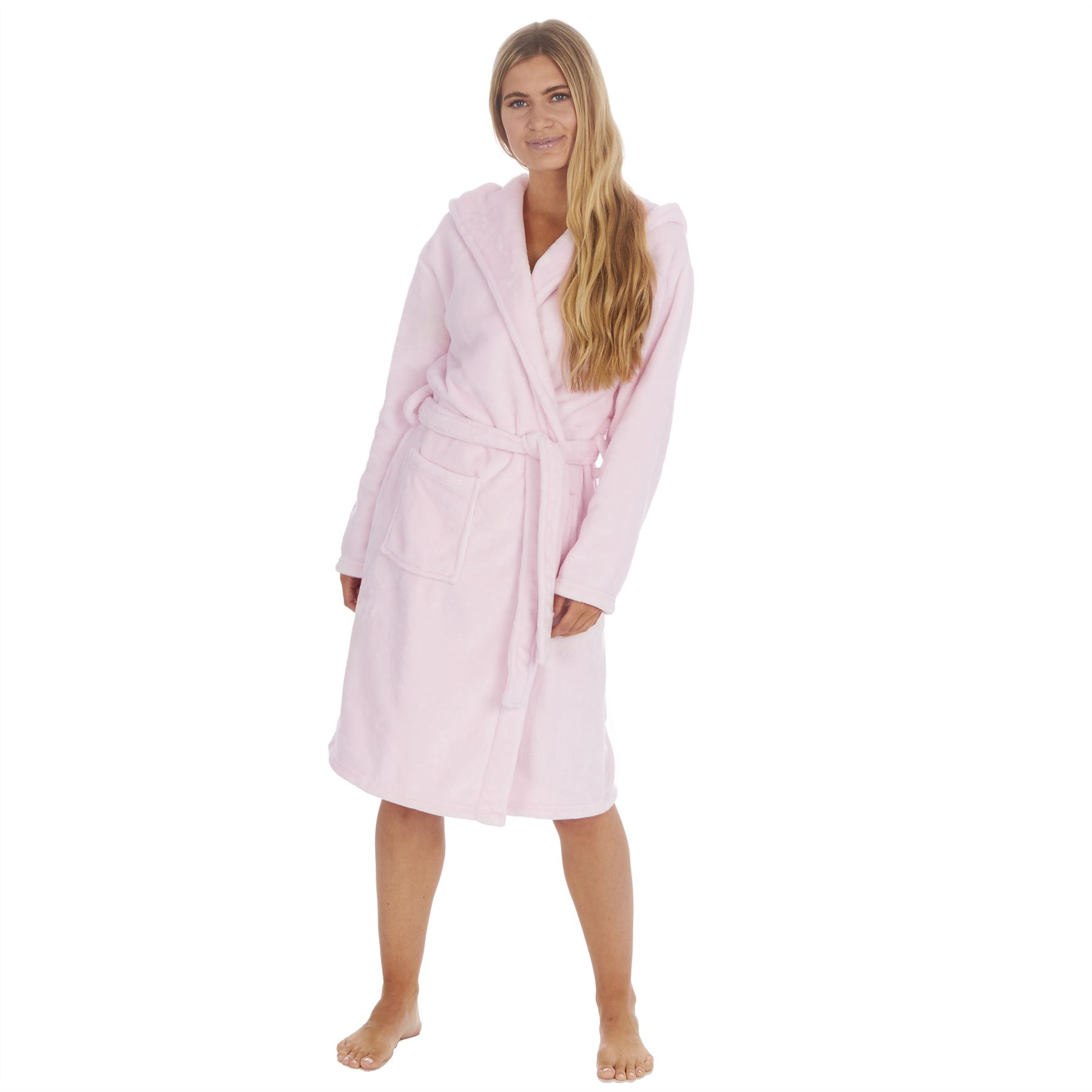 Womens Dressing Gown Robe Ladies Girls Super Soft Fleece Bathrobe Size 8 - 32 - Picture 63 of 83