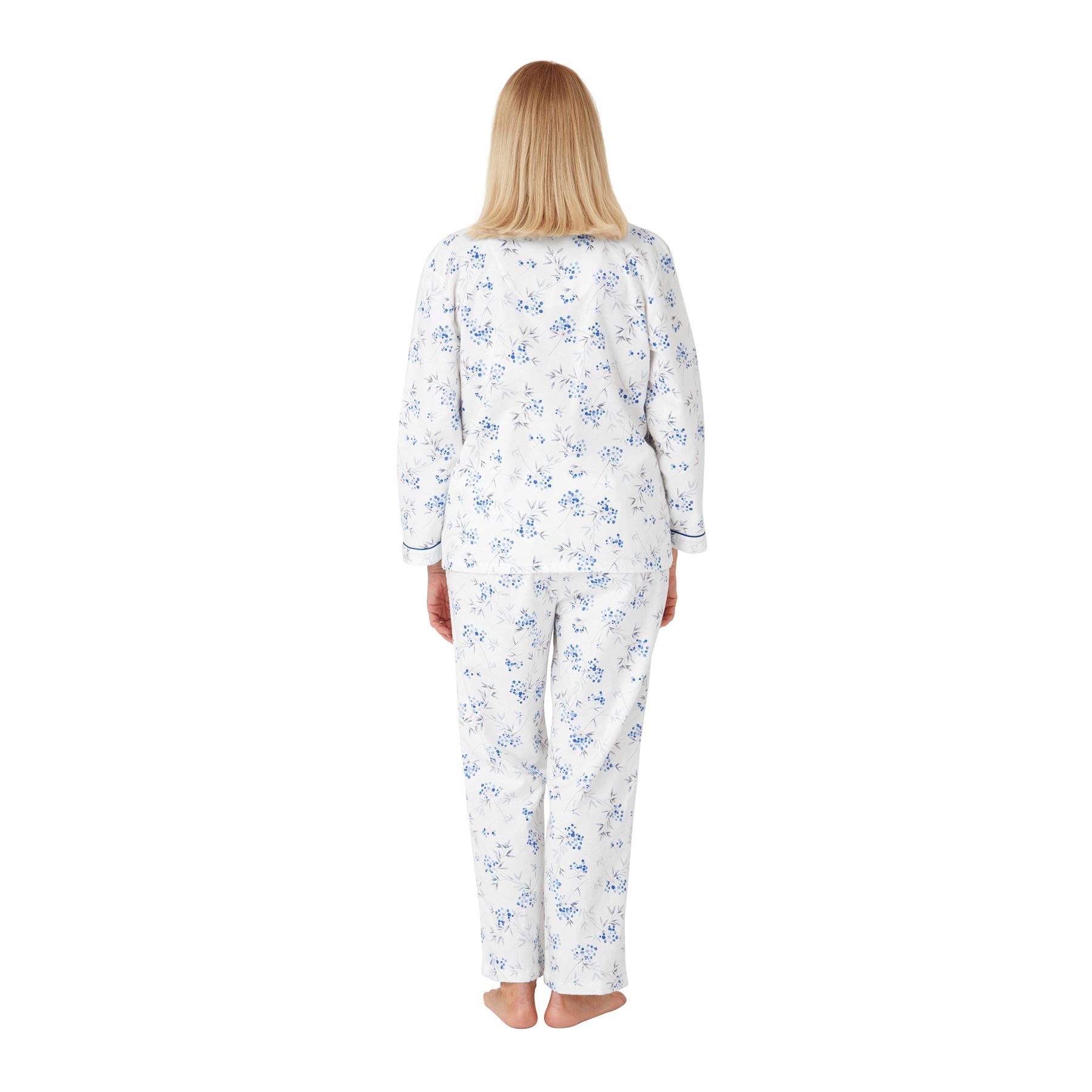 100% Brushed Cotton Pyjamas Ladies Winceyette Pyjama Set Size 8-26 - Picture 93 of 104