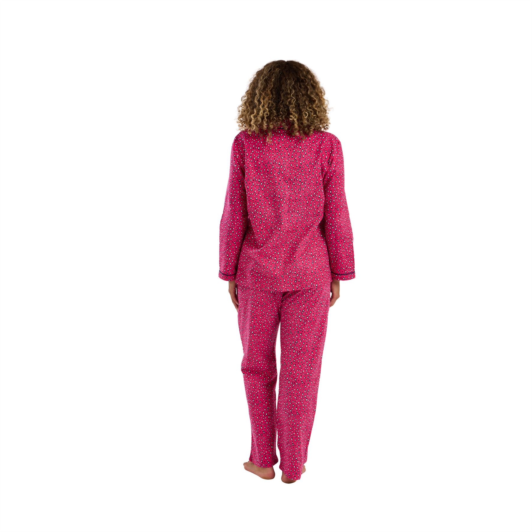 100% Brushed Cotton Pyjamas Ladies Winceyette Pyjama Set Size 8-26 - Picture 23 of 104