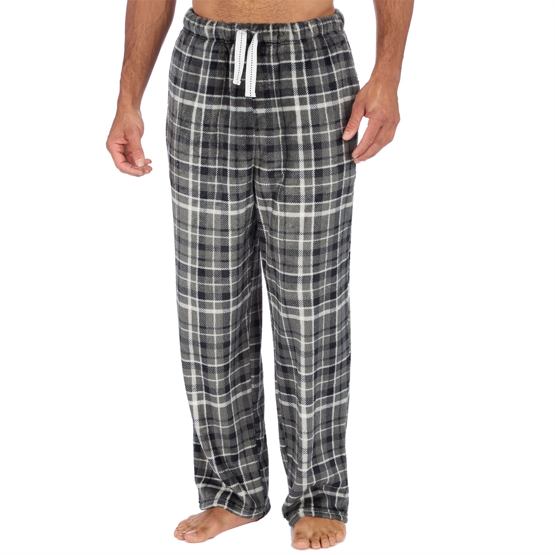 Mens Fleece Pyjama Bottoms Lounge Pants PJs Gaming Check Size S-XXL - Picture 40 of 51
