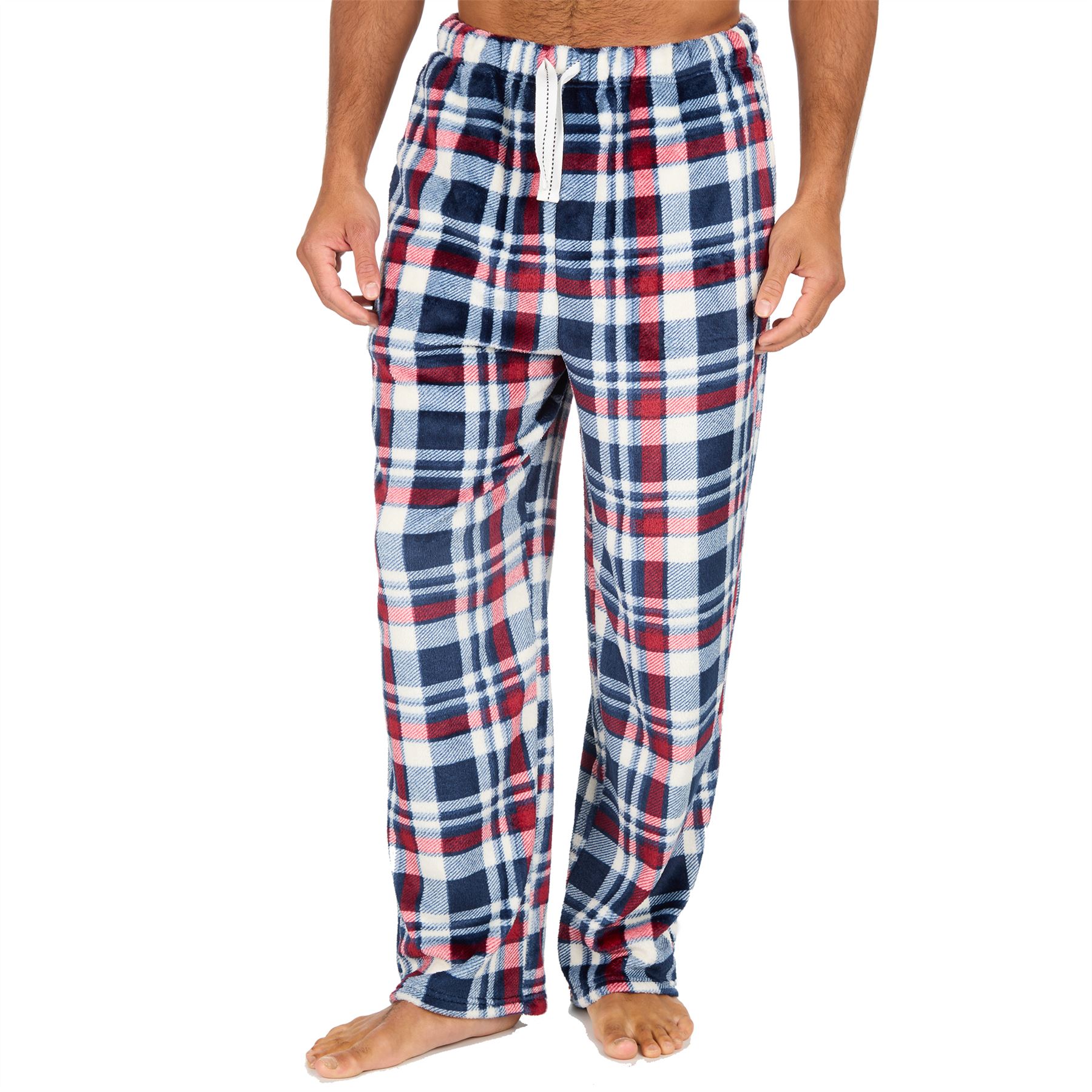 Pantalones de salón de lana para hombre Pantalones de pijama Pijamas Juegos Cuadros Talla S-XXL - Imagen 15 de 41