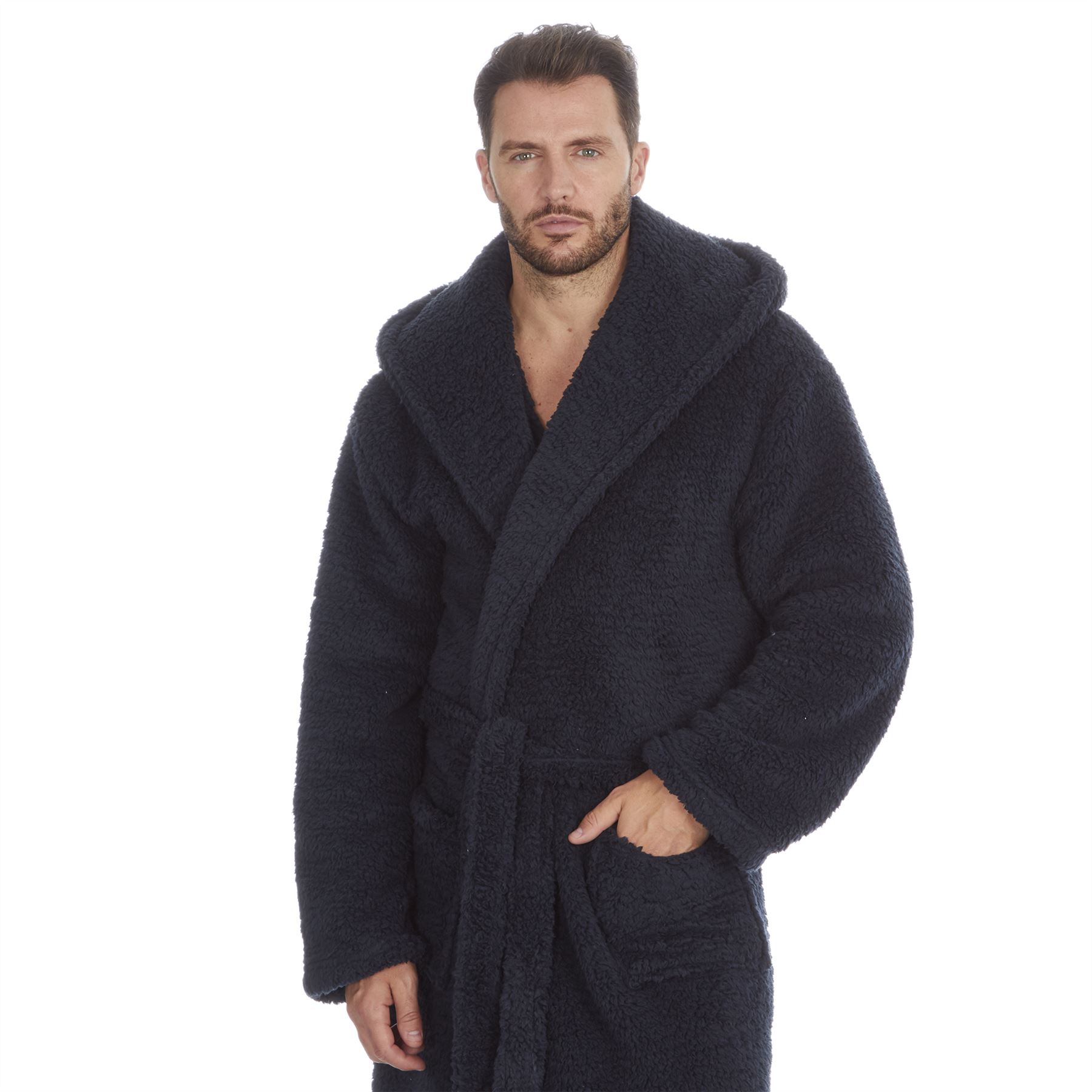 Para Hombres Cálido Vestido de Lanza Grueso Invierno Adultos Borg Vestido de Vestir M-XXL - Imagen 23 de 26