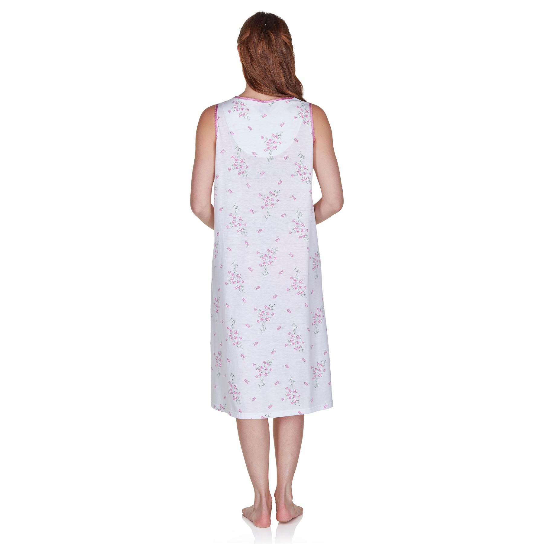 Camisón floral jersey sin mangas para mujer/dama talla 10-20 - Imagen 23 de 27