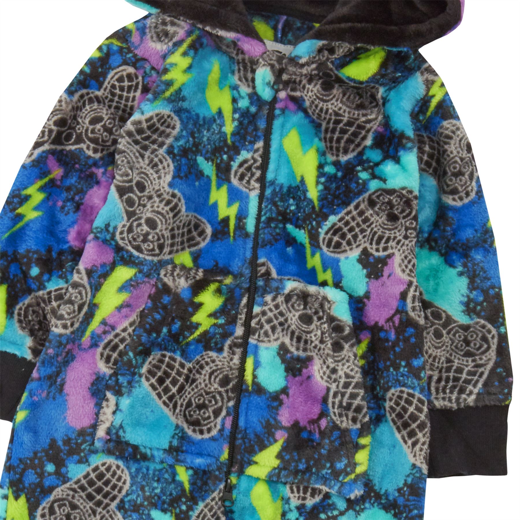 Kids All In One Fleece Pyjamas Girls/Boys Childrens Jumpsuit 2-13 Years - Picture 41 of 53