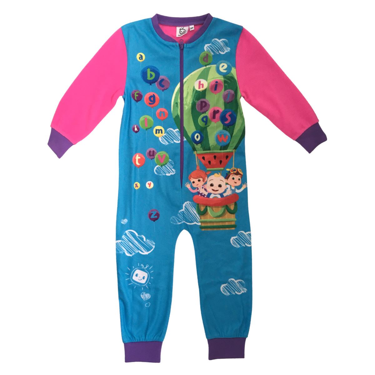 Kids Fleece All in One Boys Girls Character Childrens Pyjamas Age 110