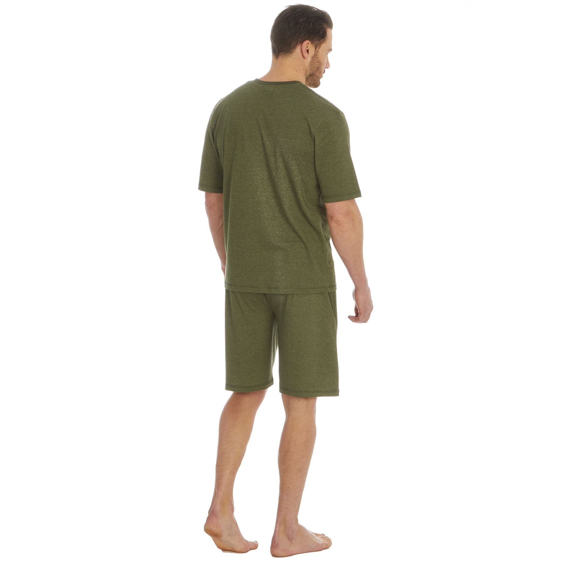 Conjunto de pijama de verano de manga corta para hombre ropa de dormir cuello en V - Imagen 26 de 29
