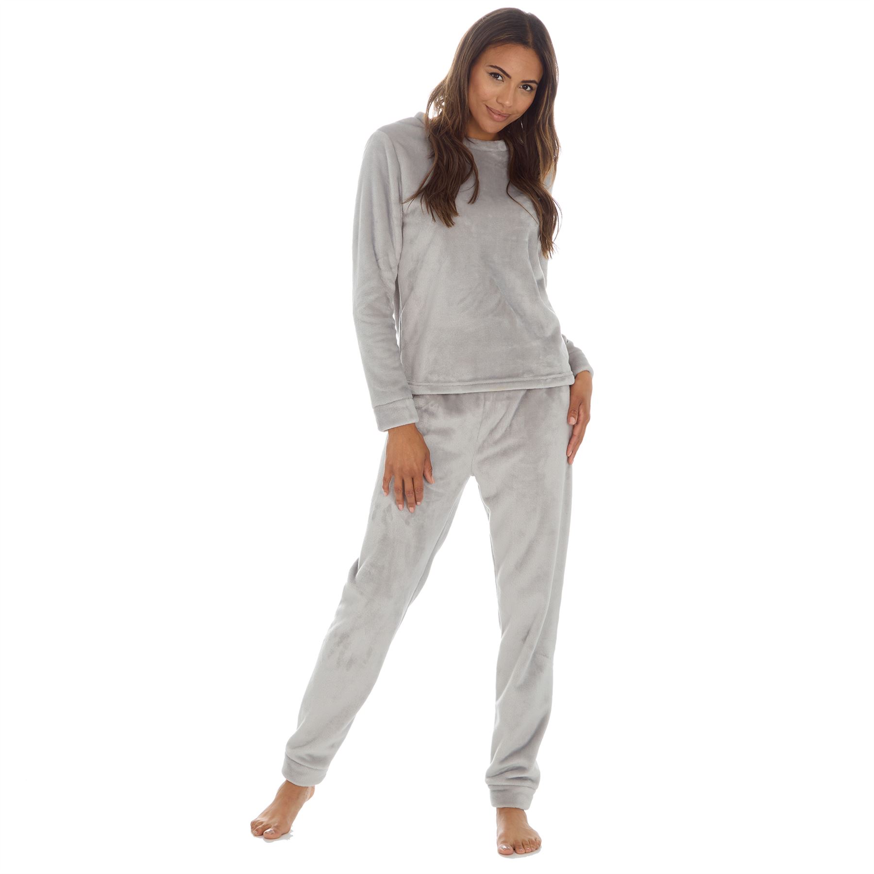 Juego de pijamas de lana de franela brillante para mujer/damas talla 8-22 - Imagen 23 de 49