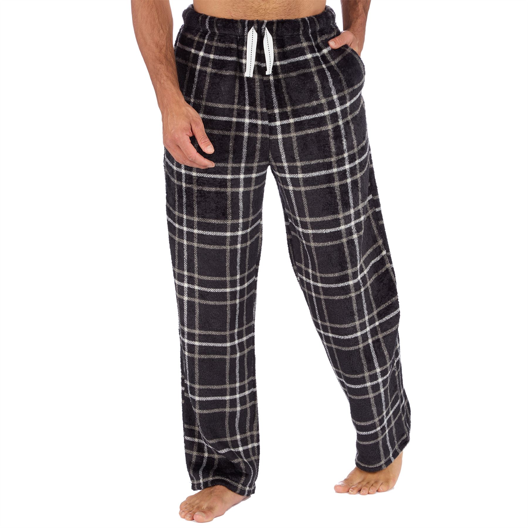 Mens Fleece Pyjama Bottoms Lounge Pants PJs Gaming Check Size S-XXL - Picture 16 of 51